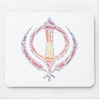 Sikh khanda symbol unique design mouse mat