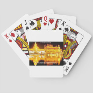 Sikh The Golden Temple In India Gifts & Tees Playing Cards