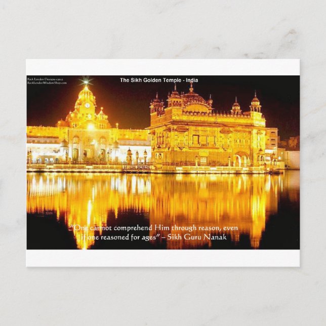 Sikh The Golden Temple In India Gifts & Tees Postcard (Front)