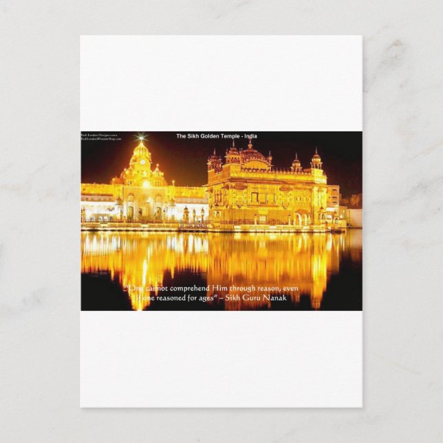 Sikh The Golden Temple In India Gifts & Tees Postcard (Front)