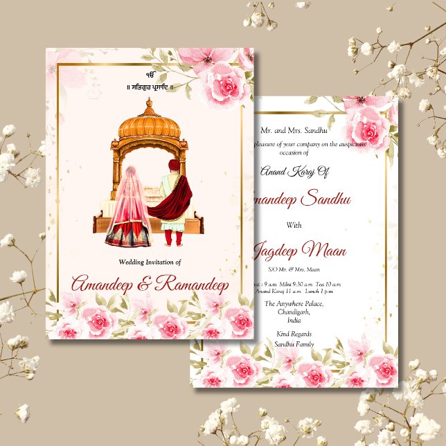 Sikh wedding Invitation Punjabi wedding invitation (Creator Uploaded)