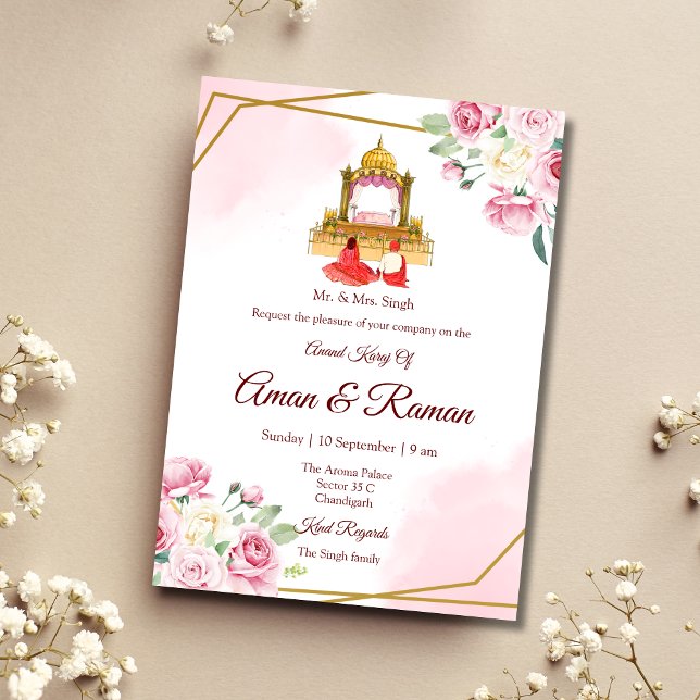Sikh wedding Invitation Punjabi wedding invitation (Creator Uploaded)