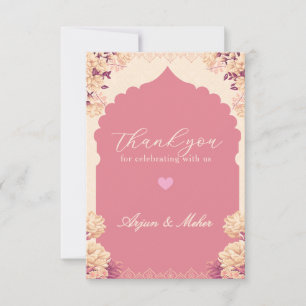Sikh Wedding Thank You Card   Elegant Punjabi Wedd