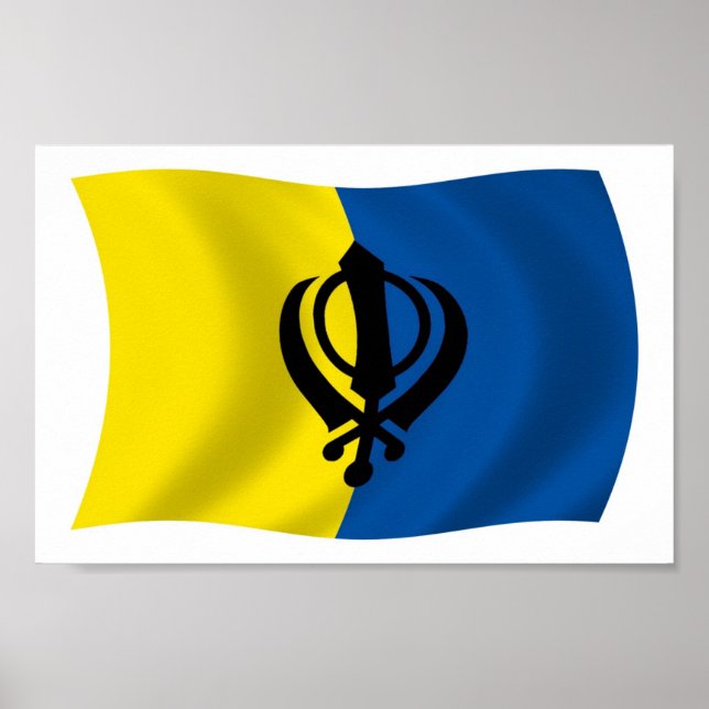 Sikhism Flag Poster Print (Front)
