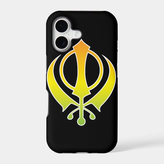 Sikhism Khanda Logo iPhone Case (Back)