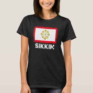 Sikkim Flag   Support Sikkim People Women Men   T-Shirt