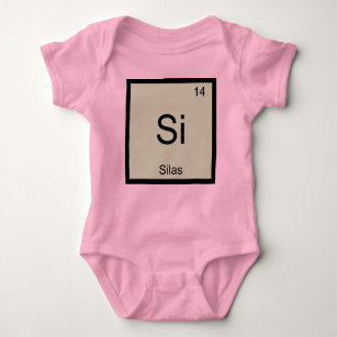 Silas Name Chemistry Element Periodic Table Baby Bodysuit