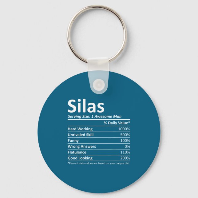 Silas Nutrition Funny Birthday D Name G  Key Ring (Front)