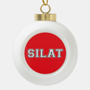 Silat Ceramic Ball Christmas Ornament