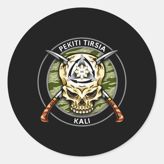 Silat Eskrima Pekiti Tirsia Kali Filio Classic Round Sticker (Front)
