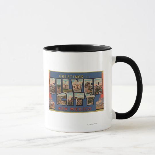 Silber City, New Mexico - Large Letter Scenes Mug