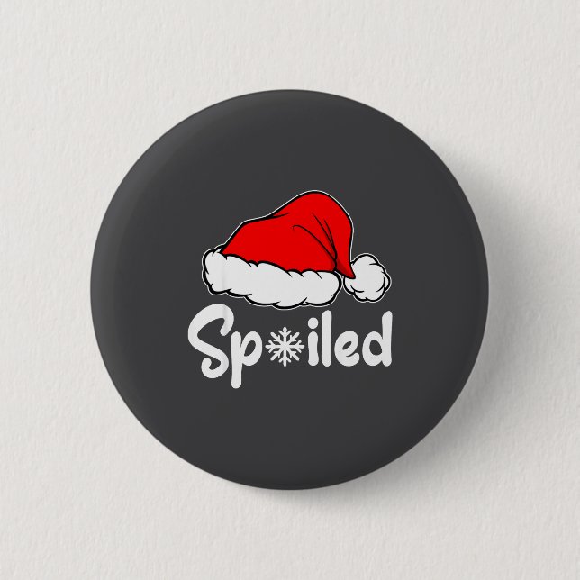 Siled Broke Santa Hat Christmas Matching Pajamas  6 Cm Round Badge (Front)