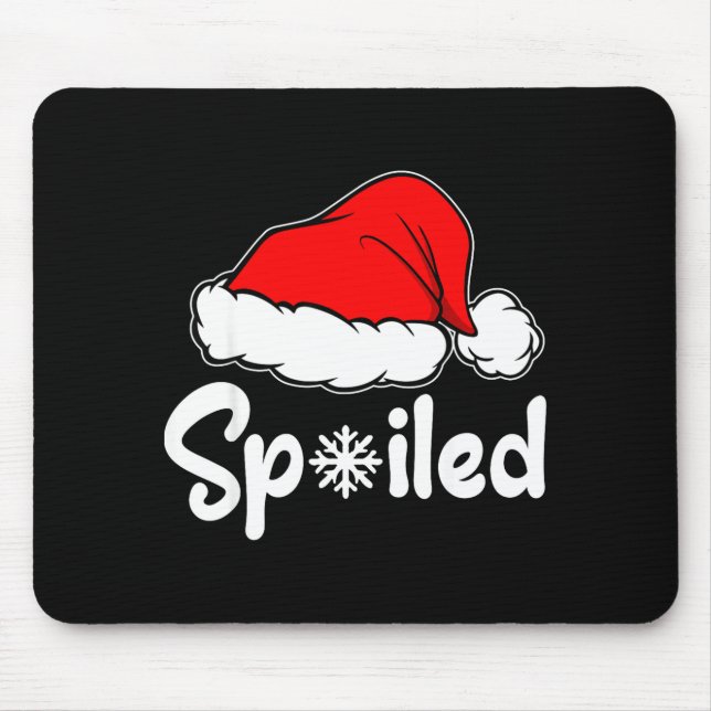 Siled Broke Santa Hat Christmas Matching Pajamas  Mouse Mat (Front)