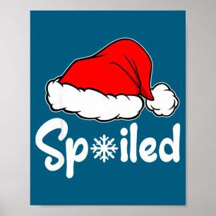 Siled Broke Santa Hat Christmas Matching Pajamas Poster