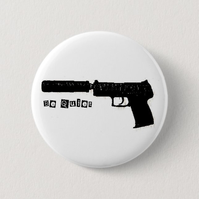 Silence 6 Cm Round Badge (Front)
