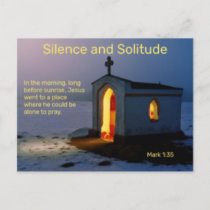 Silence and Solitude Christian Postcard