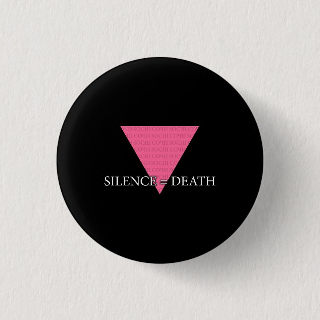 Silence = Death 3 Cm Round Badge (Front)