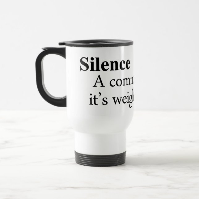 Silence Definition Travel Mug (Left)