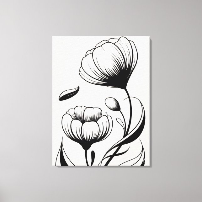 Silence Flowers Canvas Print (Front)