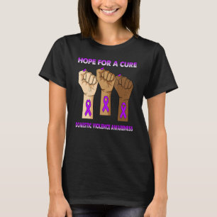 Silence Hand Hope For A Cure Domestic Violence Awa T-Shirt