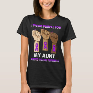 Silence Hand I Wear Purple For My Aunt Domestic T-Shirt