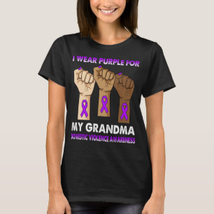 Silence Hand I Wear Purple For My Grandma Domestic T-Shirt