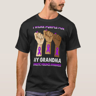 Silence Hand I Wear Purple For My Grandma Domestic T-Shirt