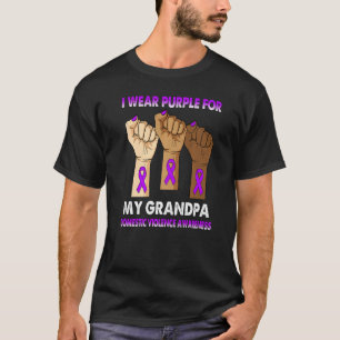 Silence Hand I Wear Purple For My Grandpa Domestic T-Shirt