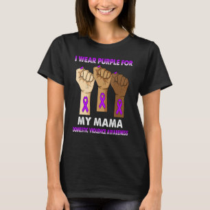 Silence Hand I Wear Purple For My Mama Domestic Vi T-Shirt