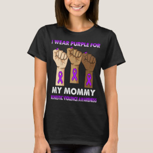 Silence Hand I Wear Purple For My Mummy Domestic T-Shirt