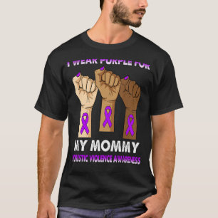 Silence Hand I Wear Purple For My Mummy Domestic V T-Shirt