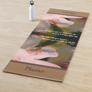 Silence Inspirational Rumi Quote Personalized Yoga Mat