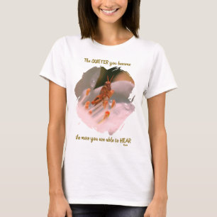Silence Inspirational Rumi Quote   T-Shirt