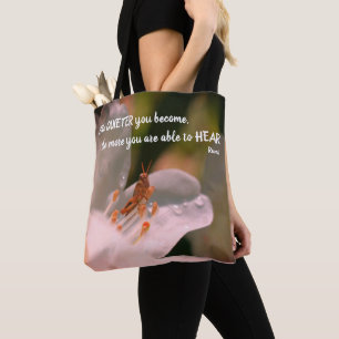 Silence Inspirational Rumi Quote Tote Bag