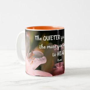 Silence Inspirational Rumi Quote    Two-Tone Coffee Mug