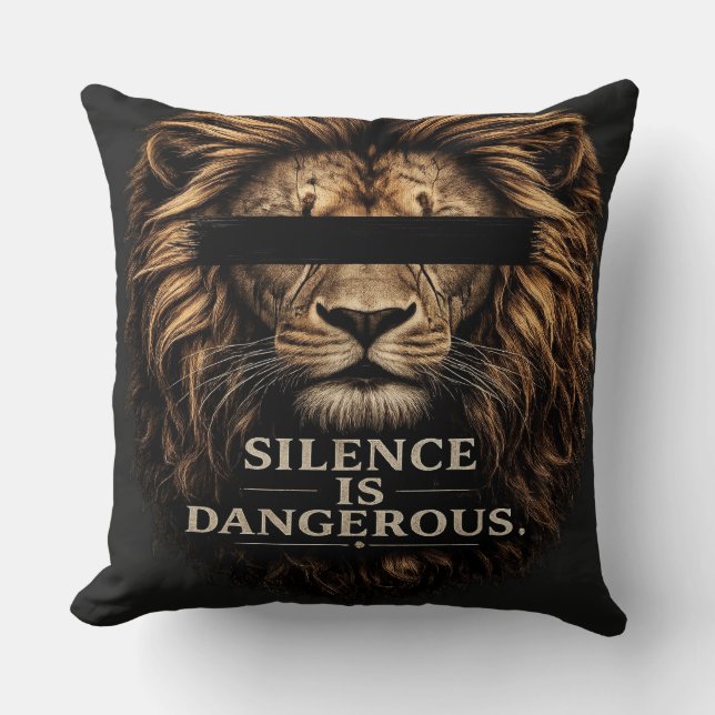 Silence is dangerous  cushion (Front)