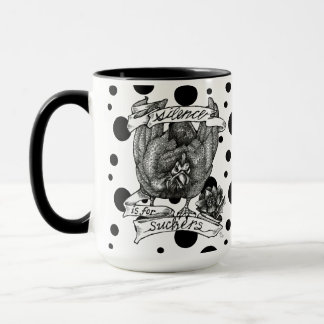SILENCE IS FOR SUCKERS: Guinea Art (polka dots) Mug