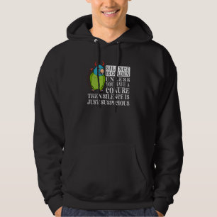 Silence Is Golden Parrot I Blue crowned Conure Hoodie