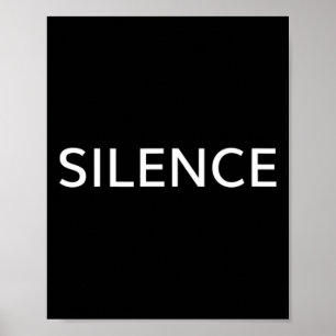 Silence Meditation Inspirational Yoga Beach And Ca Poster