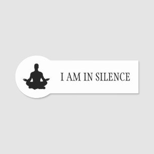Silence Meditation Tag