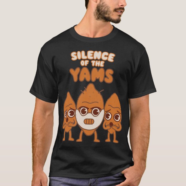 Silence of the Yams movie pun kawaii style Hallowe T-Shirt (Front)