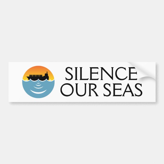 silence our seas bumper sticker (Front)
