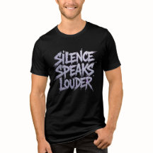 Silence Speaks Louder – Grunge Typography Art