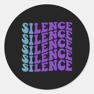 Silence Suicide Prevention Depression Awareness Classic Round Sticker