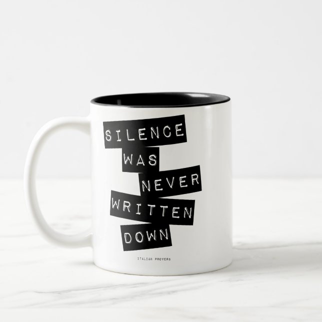 Silence was never written down… Two-Tone coffee mug (Left)