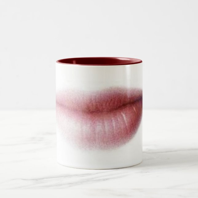 Silencing-Lips -Mug Two-Tone Coffee Mug (Center)
