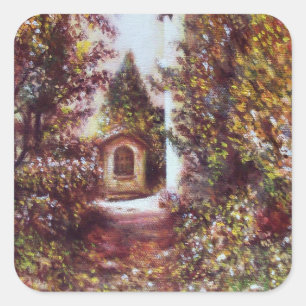SILENT AUTUMN IN FLORENCE SQUARE STICKER