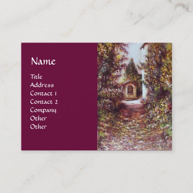 SILENT AUTUMN IN FLORENCE Tuscany Landscape Business Card (Front)