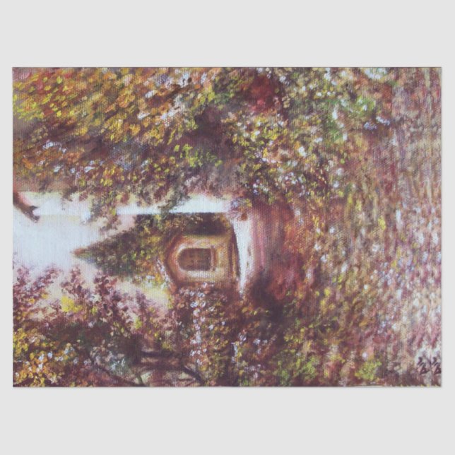 SILENT AUTUMN IN FLORENCE Tuscany Landscape Tissue Paper (Front)