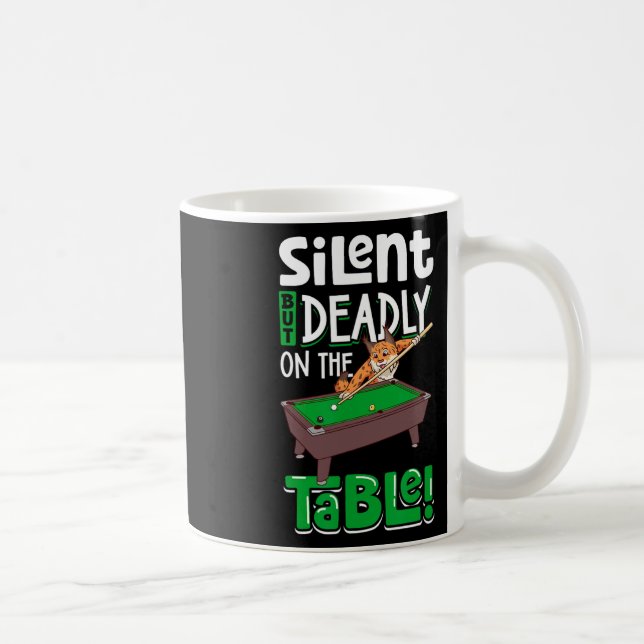 Silent But Deadly - Billiards Lynx  Coffee Mug (Right)
